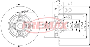 BRAKE ROTOR SOLID EACH REAR BD-4745