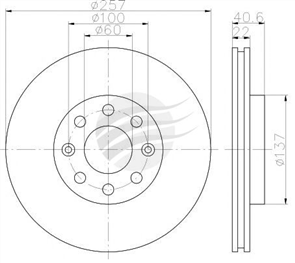 EURO-LINE BRAKE DISC ROTOR PAIR BDR17350EL