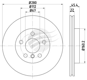 EURO-LINE BRAKE DISC ROTOR PAIR BDR18041EL