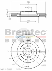 EURO-LINE BRAKE DISC ROTOR BDR20670EL