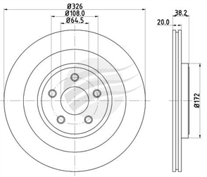 EURO-LINE BRAKE DISC ROTOR PAIR BDR21111EL