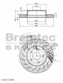 EURO-LINE BRAKE DISC ROTOR PAIR BDR22140EL