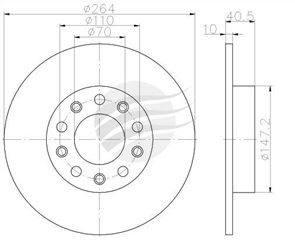 EURO-LINE BRAKE DISC ROTOR PAIR BDR22790EL