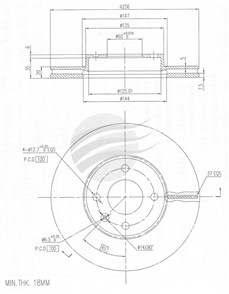 TRADE LINE ROTOR FRONT [PAIR] HOLDEN SPARK 1.4L FRONT 256MM BDR24001TL