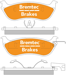 TRADE-LINE BRAKE PADS SET FORD CROWN LX 4.6L V8 1996- BT027TS