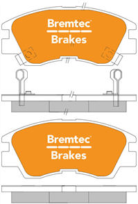 TRADE-LINE BRAKE PAD FRONT SET PAJERO DELICA EXPRESS TRITON BT053TS