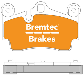 TRADELINE BRAKE PAD SET REAR PORSCHE CAYENNE 02- 17"+ 18" BT1390TS