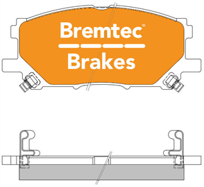 TRADELINE BRAKE PAD SET FRONT LEXUS RX330 2003- BT1482TS