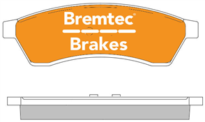 TRADELINE BRAKE PAD SET REAR HOLDEN EPICA 1.8, 2.5 2007- BT1509TS