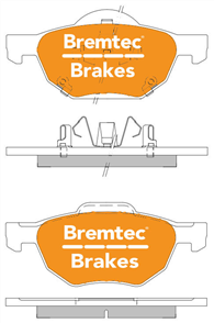 TRADELINE BRAKE PAD SET FRONT HONDA ACCORD EURO VIII 2.4, 3. BT1952TS