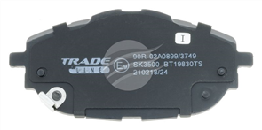 TRADELINE BRAKE PAD SET FRONT TOYOTA COROLLA (ZRE18_) 1.8 20 BT19830TS