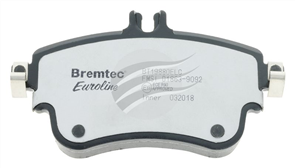 EURO-LINE BRAKE PADS SET MERCEDES (W246) B200 (TRW) BT19880ELC