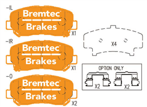 TRADE-LINE BRAKE PADS SET MAZDA CX5 (KE) 2.0L AWD 2012- BT2342TS