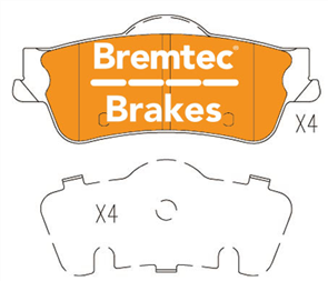 PRO-LINE BRAKE PADS SET HOLDEN COMMODORE VF 2013- BT3009PRO