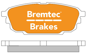 TRADE-LINE BRAKE PADS SET MAZDA 626 2.0L 98-02 BT983TS