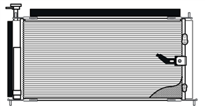 CR TOYOTA PRIUS NHW11 5/00 - CONDENSER RADIATOR COOLING MODULE A/T