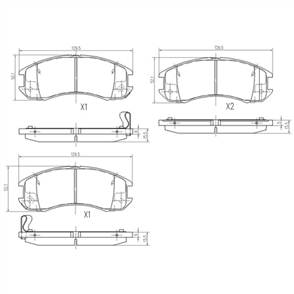 FRONT DISC BRAKE PADS - MAZDA CAPELLA GD GV 87-97 DB1114