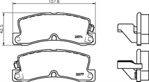 REAR DISC BRAKE PADS - TOYOTA COROLLA AE# 86-00