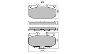 FRONT DISC BRAKE PADS - NISSAN 300ZX 89-97