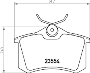 REAR DISC BRAKE PADS - AUDI / VW A4 , GOLF