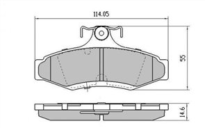 DB1204 UC REAR DISC BRAKE PADS - MITSUBISHI MAGNA 91-04