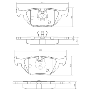 REAR BRAKE PADS SET BMW DB1245F