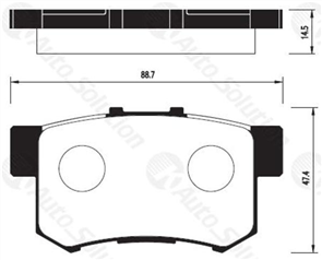 REAR DISC BRAKE PADS - HONDA PRELUDE 91-01