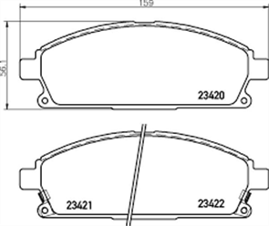 FRONT DISC BRAKE PADS -  Nissan X-Trail 01-07