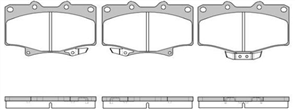 FRONT DISC BRAKE PADS - TOYOTA HILUX VZN130 V6 93-96