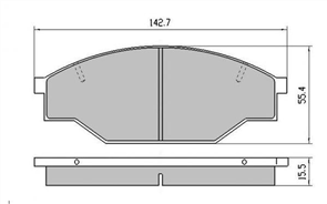 FRONT DISC BRAKE PADS - TOYOTA HILUX VZN85,VZN95 88-93