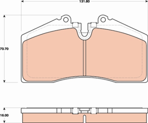 FRONT BRAKE PADS GMC COMMODORE VT CLUBSPORT DB1355F