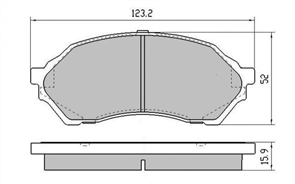 FRONT DISC BRAKE PADS - FORD/MAZDA 323 BJ CERAMIC 98-04