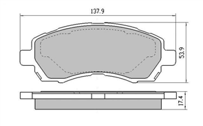 FRONT DISC BRAKE PADS - SUBARU IMPREZA 96-98 DB1363 E