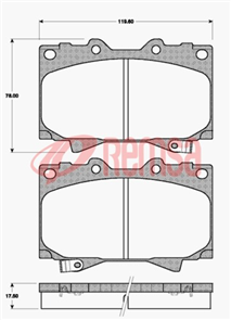 DB1365 UC FRONT DISC BRAKE PADS - TOYOTA LAND CRUISER HDJ10# 00-05