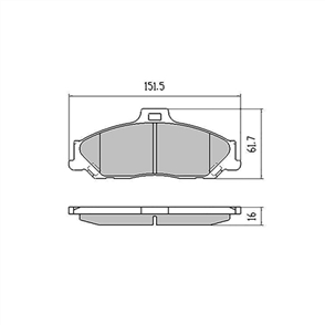 FRONT BRAKE PADS - MAZDA B SERIES  4WD 99-