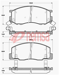 DB1372 E FRONT DISC BRAKE PADS - TOYOTA PREVIA TCR10 97-01