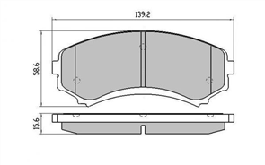 FRONT DISC BRAKE PADS - MITSUBISHI PAJERO 00-