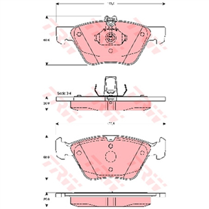 FRONT BRAKE PADS CHRYSLER CROSSFIRE MERCEDES E CLASS DB1403F