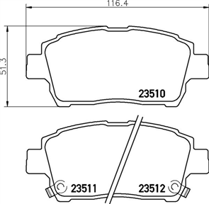 DB1422 E FRONT DISC BRAKE PADS - TOYOTA COROLLA ZZE122 01-