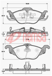 DB1424 E FRONT DISC BRAKE PADS - HOLDEN ASTRA (BOSCH N/ABS)