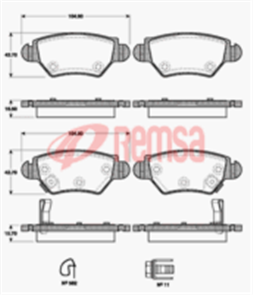 DB1425 E REAR DISC BRAKE PADS - HOLDEN ASTRA(BOSCH N/ABS)