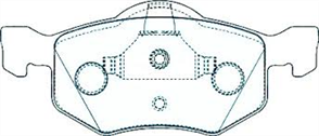 FRONT DISC BRAKE PADS -  FORD / MAZDA ESCAPE , TRIBUTE