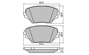 FRONT DISC BRAKE PADS - TOYOTA RAV 4  ACA2#  00-06