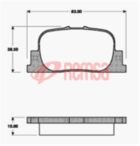 REAR DISC BRAKE PADS - TOYOTA CAMRY SXV20 MC V20 99-DB1434 E