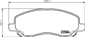 FRONT DISC BRAKE PADS -MITSUBISHI GALANT EA3W,EC3W 01-