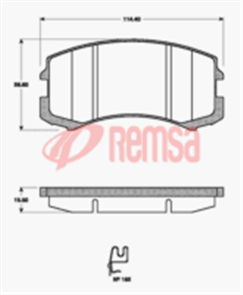 FRONT DISC BRAKE PADS - MITSUBISHI LANCER CS9A 03-  DB1455 E