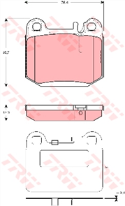 REAR BRAKE PADS MERCEDES M CLASS 99- DB1461F