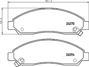 FRONT DISC BRAKE PADS - ISUZU D-MAX 02-08