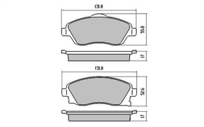 FRONT BRAKE PADS - HOLDEN BARINA COMBO CERAMIC 01-11