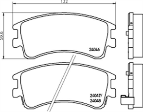 FRONT BRAKE PADS - MAZDA 6 GY CERAMIC 02 06